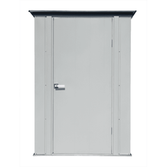 Shelterlogic Sheds and Storage 4 ft. x 3 ft. Flute Gray and Anthracite Spacemaker Patio Steel Storage Shed by Shelterlogic 026862112651 PS43 4 x 3 ft. Flute Gray & Anthracite Spacemaker Patio Steel Storage Shed