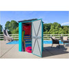 Image of Shelterlogic Sheds and Storage 4 ft. x 3 ft. Teal and Anthracite Spacemaker Patio Steel Storage Shed by Shelterlogic 026862113726 CY43T21 4 ft. x 3 ft. Teal and Anthracite Spacemaker Patio Steel Storage Shed