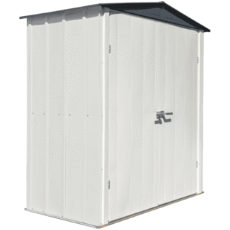 Shelterlogic Sheds and Storage 6 ft. x 3 ft. Flute Gray and Anthracite Spacemaker Patio Steel Storage Shed by Shelterlogic 26862112675 PS63 6ft.x 3ft. Flute Gray & Anthracite Spacemaker Patio Steel Storage Shed