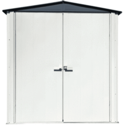 Shelterlogic Sheds and Storage 6 ft. x 3 ft. Flute Gray and Anthracite Spacemaker Patio Steel Storage Shed by Shelterlogic 26862112675 PS63 6ft.x 3ft. Flute Gray & Anthracite Spacemaker Patio Steel Storage Shed