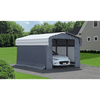 Image of Shelterlogic Sheds, Garages & Carports 10 ft. x 15 ft. Gray Enclosure Kit for Arrow Carport by Shelterlogic 781880200680 10182
