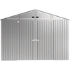 Image of Shelterlogic Sheds, Garages & Carports 10ft x 10ft. x 8ft. Galvalume Arrow Elite Steel Storage Shed by Shelterlogic 10 ft. x 10 ft. x 8 ft. Commander™ Series Storage Building CHD1010-A