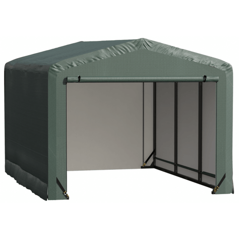 Shelterlogic Sheds, Garages & Carports 10x14x8 Green ShelterTube Wind and Snow-Load Rated Garage by Shelterlogic 781880273301 SQAACC0104C01001408 10x14x8 Green ShelterTube Wind and Snow-Load Rated Garage Shelterlogic
