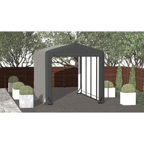 Shelterlogic Sheds, Garages & Carports 10x18x10 Gray ShelterTube Wind and Snow-Load Rated Garage by Shelterlogic 781880252795 SQAACC0103C01001810 10x18x10 Gray ShelterTube Wind and Snow-Load Rated Garage Shelterlogic