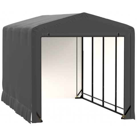 Shelterlogic Sheds, Garages & Carports 10x18x10 Gray ShelterTube Wind and Snow-Load Rated Garage by Shelterlogic 781880252795 SQAACC0103C01001810 10x18x10 Gray ShelterTube Wind and Snow-Load Rated Garage Shelterlogic
