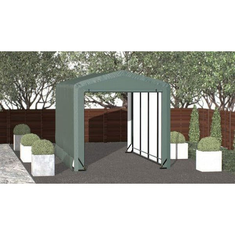 Shelterlogic Sheds, Garages & Carports 10x18x10 Green ShelterTube Wind and Snow-Load Rated Garage by Shelterlogic 781880263937 SQAACC0104C01001810 10x18x10 Green ShelterTube Wind & Snow-Load Rated Garage Shelterlogic