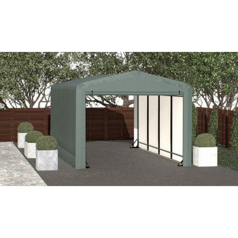 Shelterlogic Sheds, Garages & Carports 10x18x8 Green ShelterTube Wind and Snow-Load Rated Garage by Shelterlogic 781880263944 SQAACC0104C01001808 10x18x8 Green ShelterTube Wind and Snow-Load Rated Garage Shelterlogic