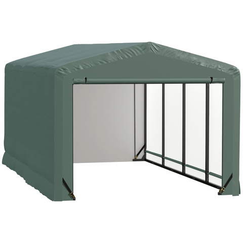 Shelterlogic Sheds, Garages & Carports 10x18x8 Green ShelterTube Wind and Snow-Load Rated Garage by Shelterlogic 781880263944 SQAACC0104C01001808 10x18x8 Green ShelterTube Wind and Snow-Load Rated Garage Shelterlogic