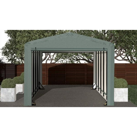 Shelterlogic Sheds, Garages & Carports 10x23x8 Green ShelterTube Wind and Snow-Load Rated Garage by Shelterlogic 781880263920 SQAACC0104C01002308 10x23x8 Green ShelterTube Wind and Snow-Load Rated Garage Shelterlogic