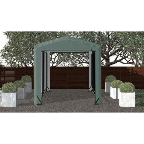 Shelterlogic Sheds, Garages & Carports 10x27x10 Green ShelterTube Wind and Snow-Load Rated Garage by Shelterlogic 781880263890 SQAACC0104C01002710 10x27x10 Green ShelterTube Wind & Snow-Load Rated Garage Shelterlogic