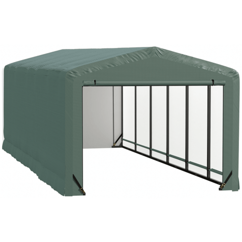 Shelterlogic Sheds, Garages & Carports 10x27x8 Green ShelterTube Wind and Snow-Load Rated Garage by Shelterlogic 781880263906 SQAACC0104C01002708 10x27x8 Green ShelterTube Wind and Snow-Load Rated Garage Shelterlogic