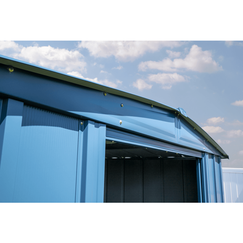 Shelterlogic Sheds, Garages & Carports 12ft x 12ft. x 8 ft. Blue Grey Arrow Classic Metal Shed by Shelterlogic CLG1212BG 12ft x 12ft. x 8 ft. Blue Grey  Classic Metal Shed by Shelterlogic