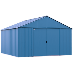 Shelterlogic Sheds, Garages & Carports 12ft x 12ft. x 8 ft. Blue Grey Arrow Classic Metal Shed by Shelterlogic 781880201205 CLG1212BG 12ft x 12ft. x 8 ft. Blue Grey  Classic Metal Shed by Shelterlogic