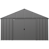 Image of Shelterlogic Sheds, Garages & Carports 12ft x 12ft. x 8 ft. Charcoal Arrow Classic Metal Shed by Shelterlogic CLG1212CC 12ft x 12ft. x 8 ft. Charcoal Classic Metal Shed Shelterlogic