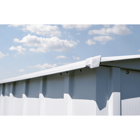 Shelterlogic Sheds, Garages & Carports 12ft x 12ft. x 8 ft. Flute Grey Arrow Classic Metal Shed by Shelterlogic 781880200659 CLG1212FG 12ft x 12ft. x 8 ft. Flute Grey Classic Metal Shed by Shelterlogic