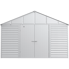 Shelterlogic Sheds, Garages & Carports 12ft x 12ft x 8ft Flute Grey Arrow Select Steel Storage Shed by Shelterlogic SCG1212FG