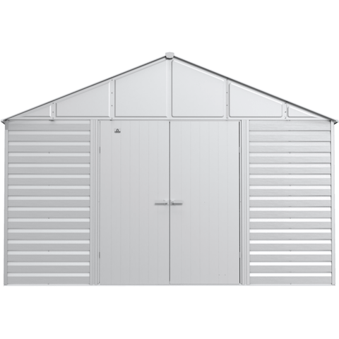 Shelterlogic Sheds, Garages & Carports 12ft x 12ft x 8ft Flute Grey Arrow Select Steel Storage Shed by Shelterlogic SCG1212FG