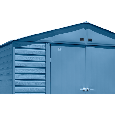 Shelterlogic Sheds, Garages & Carports 12ft x 14ft Blue Grey Arrow Select Steel Storage Shed by Shelterlogic 781880208532 SCG1214BG