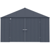 Image of Shelterlogic Sheds, Garages & Carports 12ft x 14ft. x 8 ft. Anthracite Arrow Classic Metal Shed by Shelterlogic EG1214AN 12ft x 14ft. x 8 ft. Anthracite  Classic Metal Shed Shelterlogic