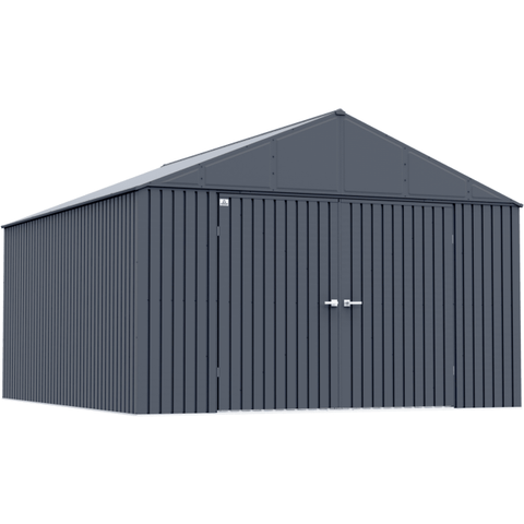 Shelterlogic Sheds, Garages & Carports 12ft x 14ft. x 8 ft. Anthracite Arrow Classic Metal Shed by Shelterlogic EG1214AN 12ft x 14ft. x 8 ft. Anthracite  Classic Metal Shed Shelterlogic