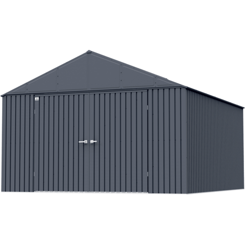 Shelterlogic Sheds, Garages & Carports 12ft x 14ft. x 8 ft. Anthracite Arrow Elite Steel Storage Shed by Shelterlogic 781880201328 EG1214AN 12ftx14ft.x8 ft.Anthracite Arrow Elite Steel Storage Shed Shelterlogic