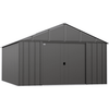 Image of Shelterlogic Sheds, Garages & Carports 12ft x 15ft. x 8 ft. Charcoal Arrow Classic Metal Shed by Shelterlogic CLG1214CC 12ft x 15ft. x 8 ft. Charcoal Classic Metal Shed Shelterlogic