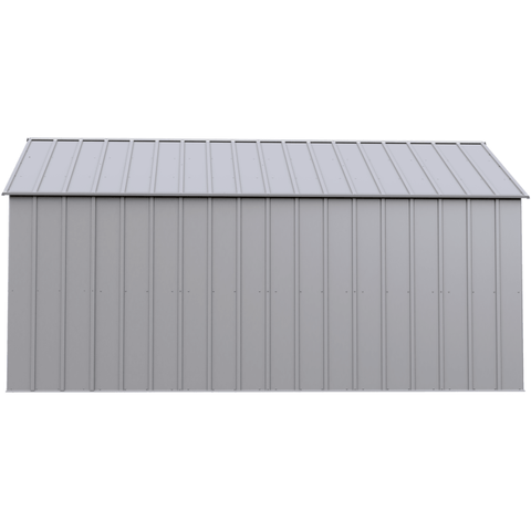 Shelterlogic Sheds, Garages & Carports 12ft x 15ft. x 8 ft. Flute Grey Arrow Classic Metal Shed by Shelterlogic 026862122988 CLG1214FG 12ft x 15ft. x 8 ft. Flute Grey Arrow Classic Metal Shed Shelterlogic