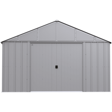 Shelterlogic Sheds, Garages & Carports 12ft x 15ft. x 8 ft. Flute Grey Arrow Classic Metal Shed by Shelterlogic CLG1214FG 12ft x 15ft. x 8 ft. Flute Grey Arrow Classic Metal Shed Shelterlogic