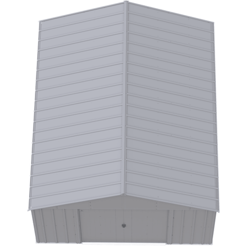 Shelterlogic Sheds, Garages & Carports 12ft x 15ft. x 8 ft. Flute Grey Arrow Classic Metal Shed by Shelterlogic 781880200000 CLG1214FG 12ft x 15ft. x 8 ft. Flute Grey Arrow Classic Metal Shed Shelterlogic