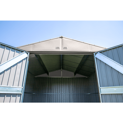 Shelterlogic Sheds, Garages & Carports 12ft x 16ft Cool Grey Arrow Elite Steel Storage Shed by Shelterlogic 781880202691 EG1216CG
