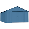 Image of Shelterlogic Sheds, Garages & Carports 12ft x 17ft. x 8 ft. Blue Grey Arrow Classic Metal Shed by Shelterlogic 026862123008 CLG1217BG 12ft x 17ft. x 8 ft. Blue Grey Arrow Classic Metal Shed Shelterlogic