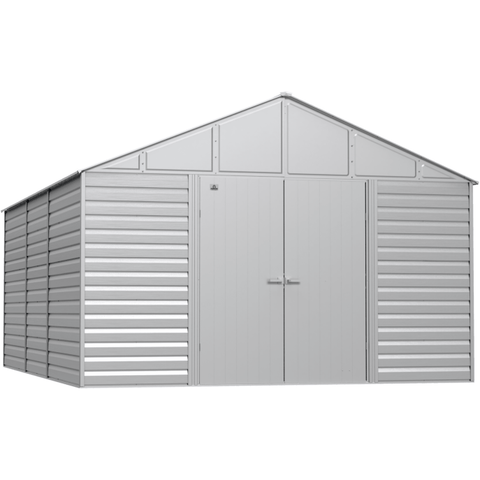 Shelterlogic Sheds, Garages & Carports 12ft x 17ft  8ft Flute Grey Arrow Select Steel Storage Shed by Shelterlogic SCG1217FG