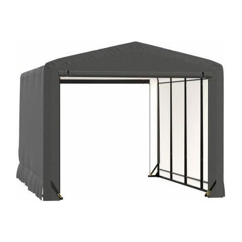 Shelterlogic Sheds, Garages & Carports 12x18x10 Gray ShelterTube Wind and Snow-Load Rated Garage by Shelterlogic 781880252016 SQAACC0103C01201810 12x18x10 Gray ShelterTube Wind and Snow-Load Rated Garage Shelterlogic