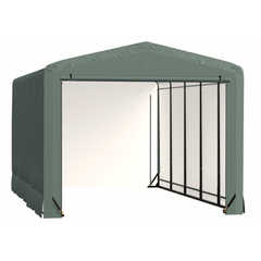 Shelterlogic Sheds, Garages & Carports 12x23x10 Green ShelterTube Wind and Snow-Load Rated Garage by Shelterlogic 781880263548 SQAACC0104C01202310 12x23x10 Green ShelterTube Wind & Snow-Load Rated Garage Shelterlogic