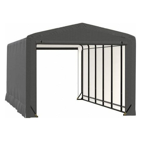 Shelterlogic Sheds, Garages & Carports 12x27x10 Gray ShelterTube Wind and Snow-Load Rated Garage by Shelterlogic 781880246497 SQAACC0103C01202710 12x27x10 Gray ShelterTube Wind and Snow-Load Rated Garage Shelterlogic