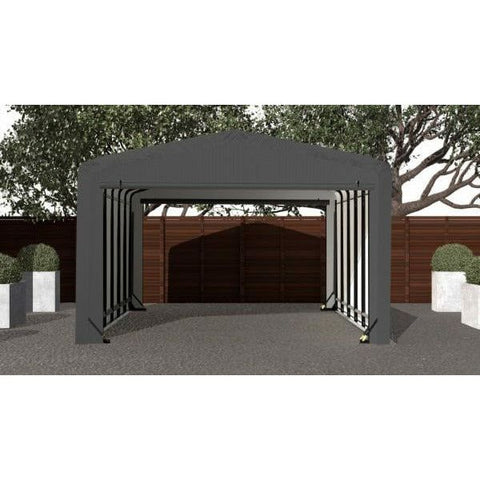 12x27x8 Gray ShelterTube Wind and Snow-Load Rated Garage by Shelterlogic