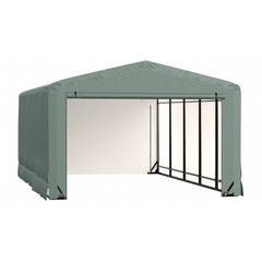 Shelterlogic Sheds, Garages & Carports 12x27x8 Green ShelterTube Wind and Snow-Load Rated Garage by Shelterlogic 781880263531 SQAACC0104C01202708 12x27x8 Green ShelterTube Wind and Snow-Load Rated Garage 