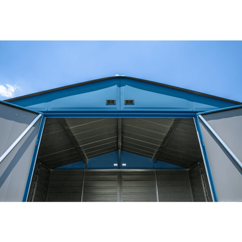 Shelterlogic Sheds, Garages & Carports 14ft x 12ft Blue Grey Arrow Select Steel Storage Shed by Shelterlogic 781880220718 SCG1412BG
