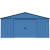 Image of Shelterlogic Sheds, Garages & Carports 14ft x 12ft. x 7 ft. Blue Grey Arrow Classic Metal Shed by Shelterlogic CLG1412BG 14ft x 12ft. x 7 ft. Blue Grey Arrow Classic Metal Shed Shelterlogic