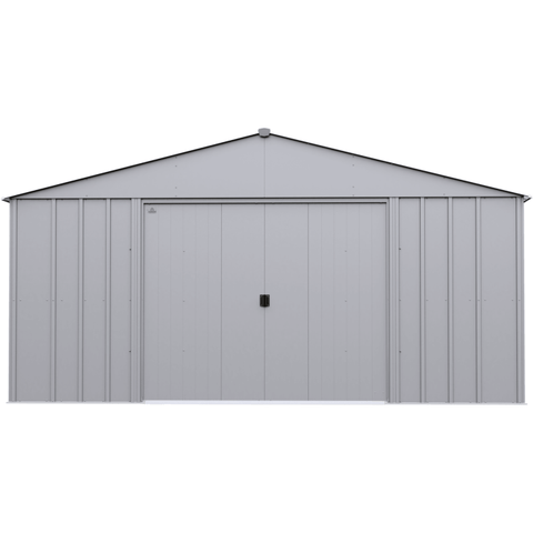 Shelterlogic Sheds, Garages & Carports 14ft x 12ft. x 7 ft.  Flute Grey Arrow Classic Metal Shed by Shelterlogic CLG1417CC
