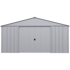14ft x 12ft. x 7 ft.  Flute Grey Arrow Classic Metal Shed by Shelterlogic