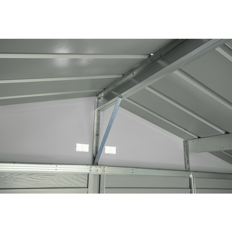Shelterlogic Sheds, Garages & Carports 14ft x 14ft Flute Grey Arrow Select Steel Storage Shed by Shelterlogic 781880205036 SCG1414FG