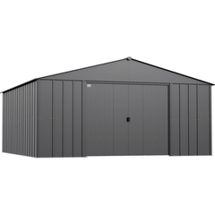 14ft x 14ft Charcoal Arrow Classic Metal Shed by Shelterlogic