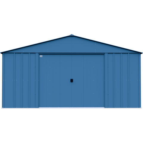Shelterlogic Sheds, Garages & Carports 14ft x 17ft. x 7 ft. Blue Grey Arrow Classic Metal Shed by Shelterlogic