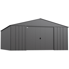 Shelterlogic Sheds, Garages & Carports 14ft x 17ft. x 7 ft. Flute Grey Arrow Classic Metal Shed by Shelterlogic CLG1417CC 14ft x 17ft. x 7 ft. Flute Grey Arrow Classic Metal Shed Shelterlogic