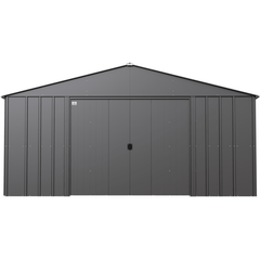 14ft x 17ft. x 7 ft. Flute Grey Arrow Classic Metal Shed by Shelterlogic