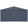 Image of Shelterlogic Sheds, Garages & Carports 14x16 Anthracite Arrow Elite Steel Storage Shed by Shelterlogic 12ftx14ft.x8 ft.Anthracite Arrow Elite Steel Storage Shed Shelterlogic
