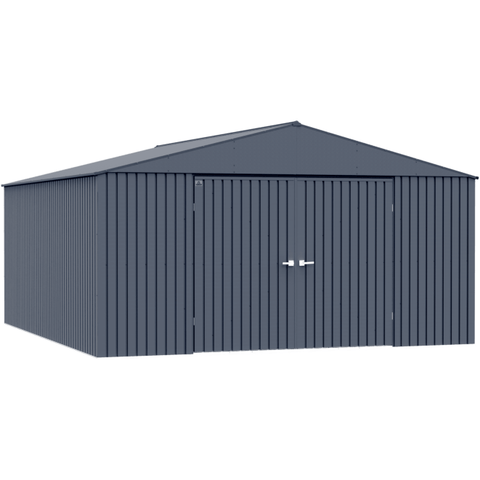 Shelterlogic Sheds, Garages & Carports 14x16 Anthracite Arrow Elite Steel Storage Shed by Shelterlogic 12ftx14ft.x8 ft.Anthracite Arrow Elite Steel Storage Shed Shelterlogic