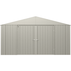 14ft x 12ft Cool Grey Arrow Elite Steel Storage Shed by Shelterlogic