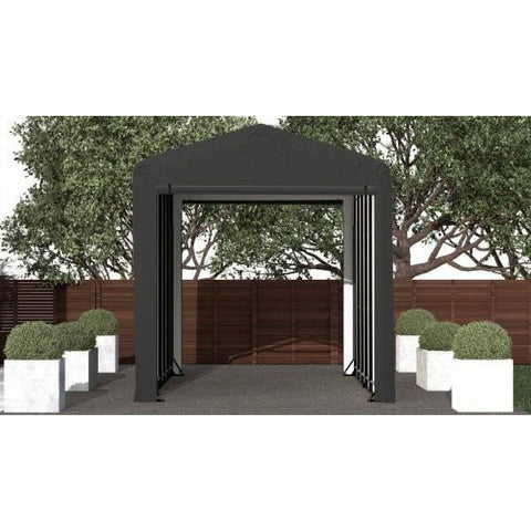 Shelterlogic Sheds, Garages & Carports 14x27x16 Gray ShelterTube Wind and Snow-Load Rated Garage by Shelterlogic 781880252658 SQAACC0103C01402716 14x27x16 Gray ShelterTube Wind and Snow-Load Rated Garage Shelterlogic